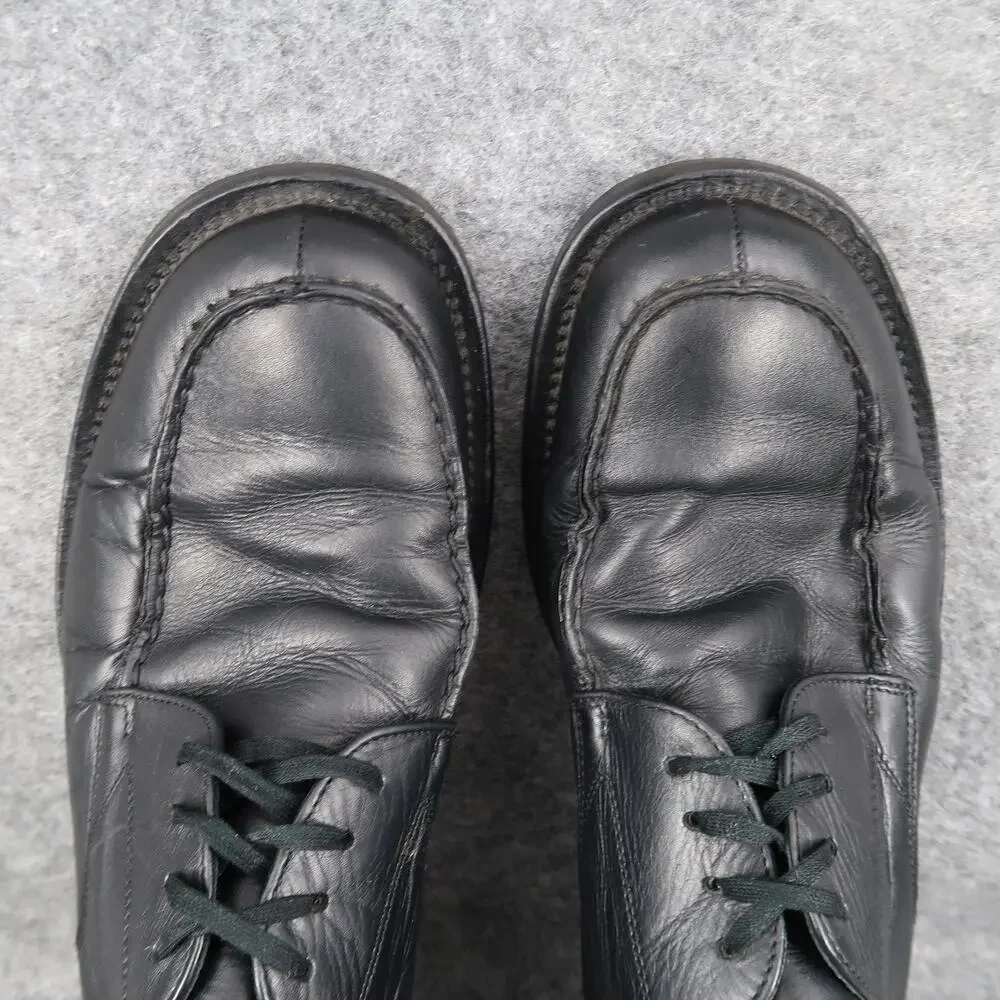 Banana Republic Shoes Mens 9.5 Derby Oxford Black Leather Moc Toe Dress Formal